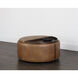 Borelli 17.25 inch Tobacco Tan / Autumn Chestnut Wheeled Storage Ottoman, Wheeled